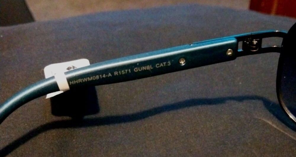 Rocawear Metal Shield UV400 Sunglasses. Gunmetal Frame & Blue Lens - Picture 4 of 7